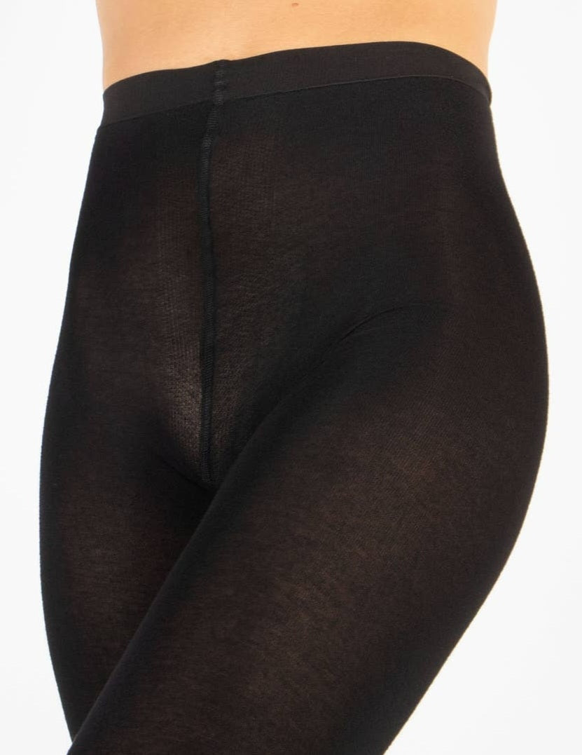 Cette -Women's Black Cashmere Wool Tights 150 DEN, Wool Pantyhose